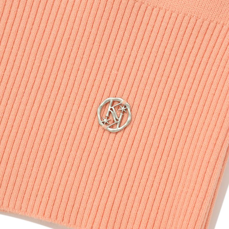 KIRSH Collection Metal Logo Point Knit [Light Orange]