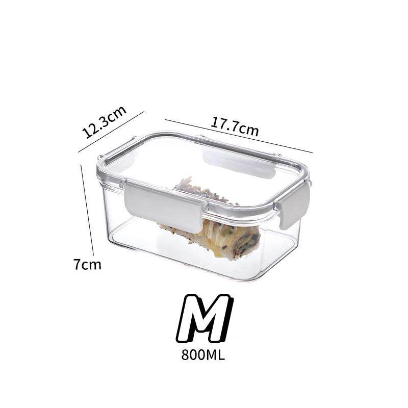 3 Größen Kühlschrank Aufbewahrungsbox Klar Versiegelt Rechteckig Frischhalteboxen Lebensmittel Gemüse Obst Lunchbox Küchenorganisator
