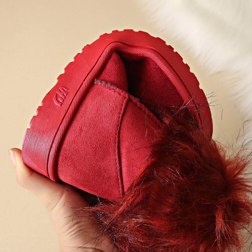 Snow Boots Women's Winter 2025 New Versatile Winter Shoes Students Cute Velvet Thickened Warm Outer Wear Cotton Shoes