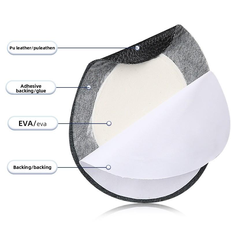 PU Leather Sole Pad Front Sole Metatarsal Soft Shock Absorbing Half Size Pad Adhesive Self-adhesive Anti-wear Sole Insole