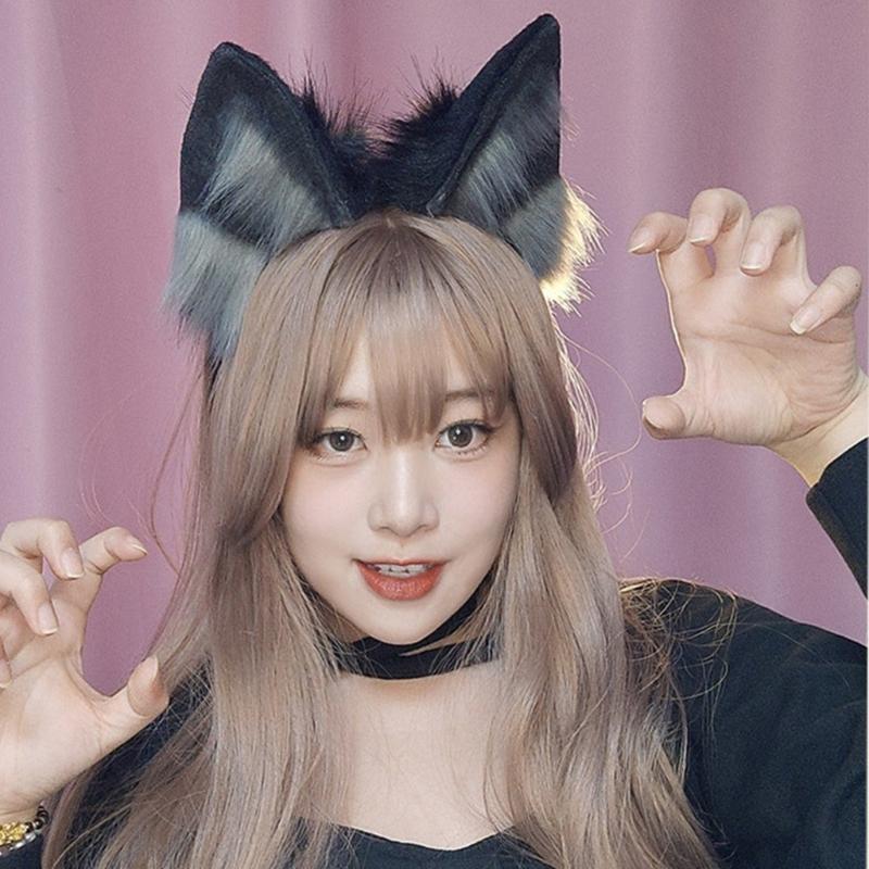 Halloween Cats Ear Hair Hoop Cute Girls Live Broadcast Cosplay Party Headwear