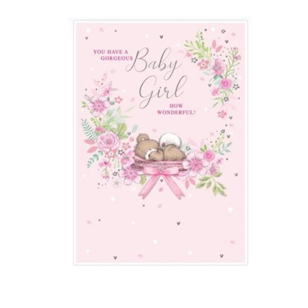 Simon Elvin You Have A Gorgeous Baby Girl Greetings Card (Pack of 6)