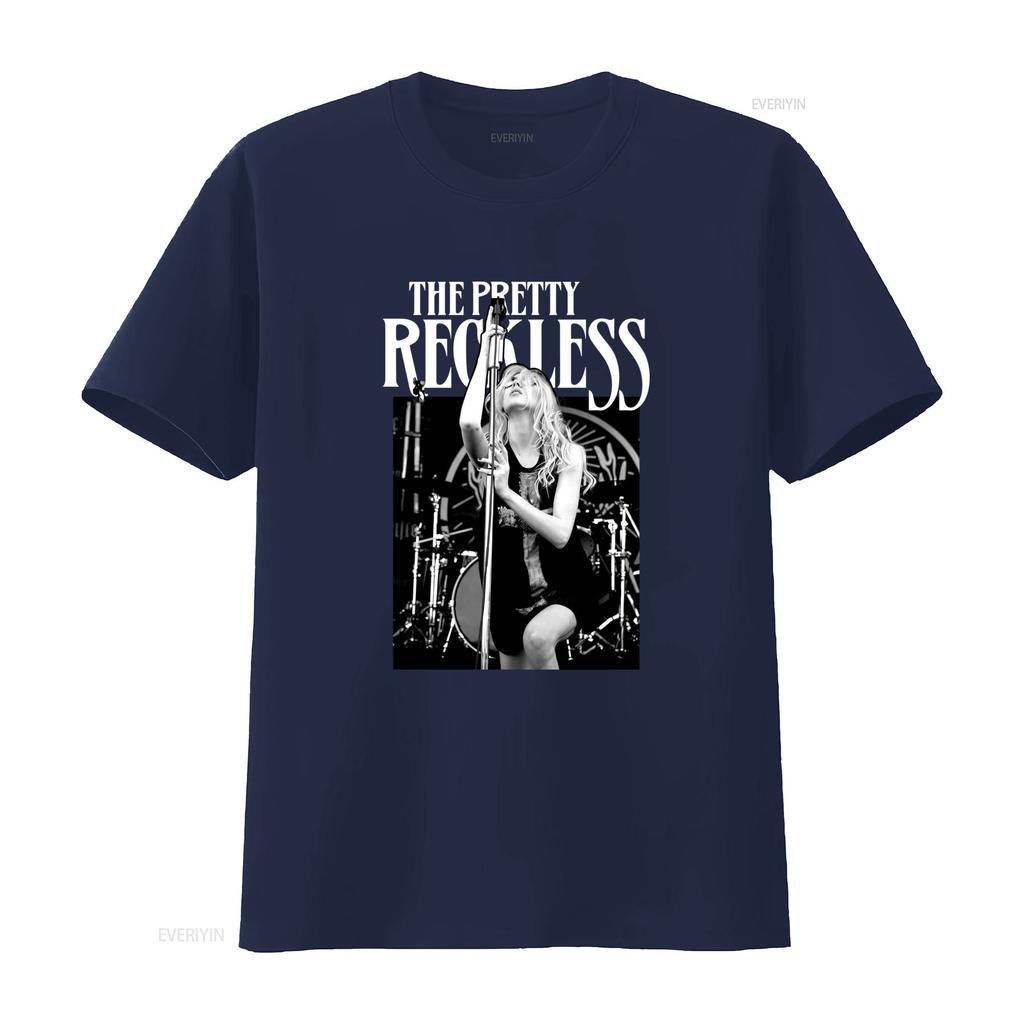 The Pretty Reckless Band Rock Americana Maglietta Nera Stampa Performance Concerto vintage Lavata Morbida Comoda Alla Moda Casual