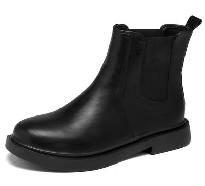 DADAWEN Damskie Botki Chelsea, Z Boczny Elastyczny Panel, Krótkie Botki, Wodoodporne, Miękkie, Łatwe do Chodzenia, Buty Jesień/Zima, Czarne, Rozmiar 24.5cm