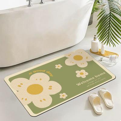 Bathroom Floor Mat, Absorbent Diatom Mud Floor Mat, Toilet Bathroom Absorbent Mat, Floor Mat for Home Decoration