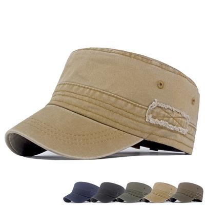 Männer Flache Sonnenhut Baumwolle Militär Caps Outdoor Baseball Kappe Trucker Cap Kapitän Kappe Männer Kadett Armee Kappe