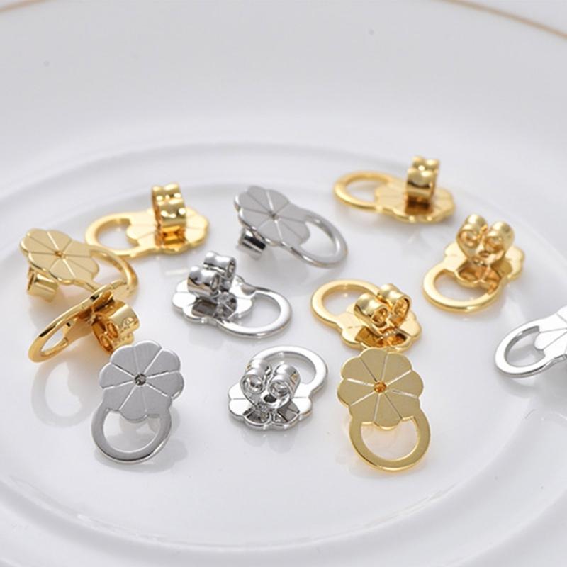 10 Stück Bequeme Ohrstecker-Stöpsel für Damen Mädchen Ohrrücken Ersatz Schwere Ohrring-Stütz-Accessoires