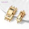 18K Gold Plated Pearl Clasps Fasteners,Brass Jewelry Clasps Connector For Bracelets Making,DIY Jewelry Making Accessories