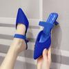Móda Elegantní Dámské Vysoké Podpatky Dámské Slingback Mules Sexy Tenké Podpatky Párty Luxusní Svatební Boty Dámské Sandály Zapatos Mujer