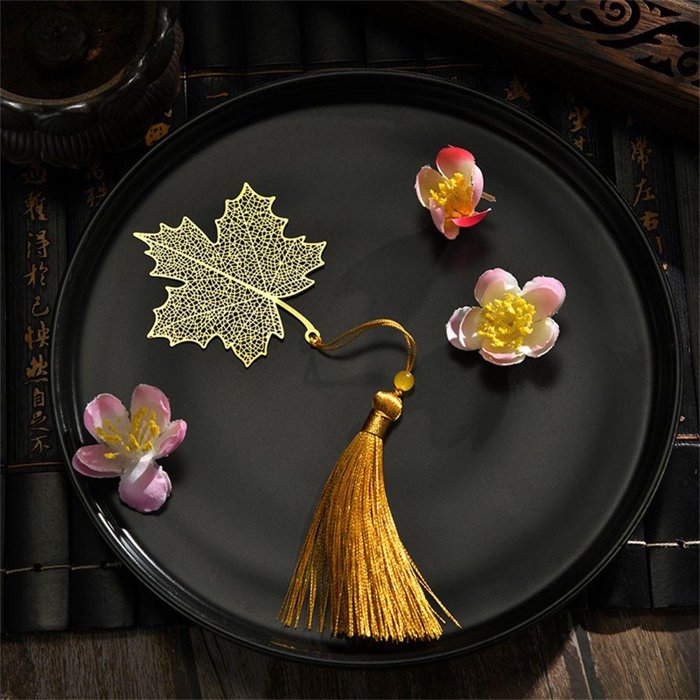 Clip Chinese Style Book Holder Page Clip Metal Bookmark Hollow Book Mark Bookmark Leaf Bookmark