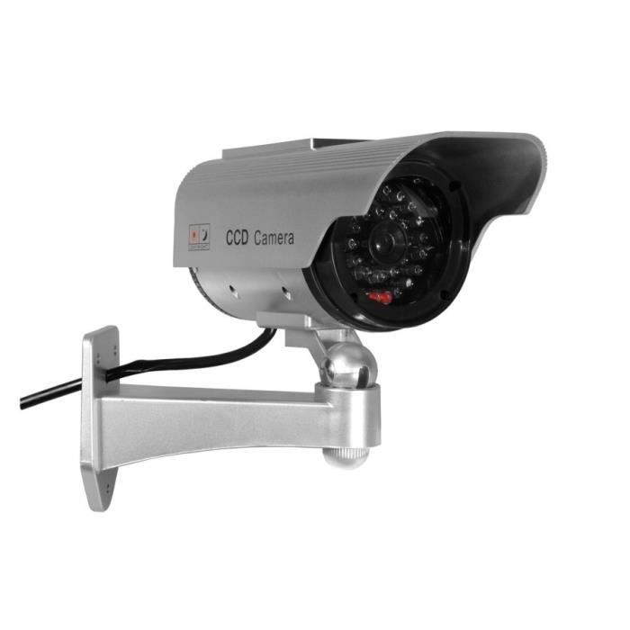 Caméra de surveillance - DUMMY - SOL1200 - Factice d'extérieur - Alimentation solaire - Ø 80mm