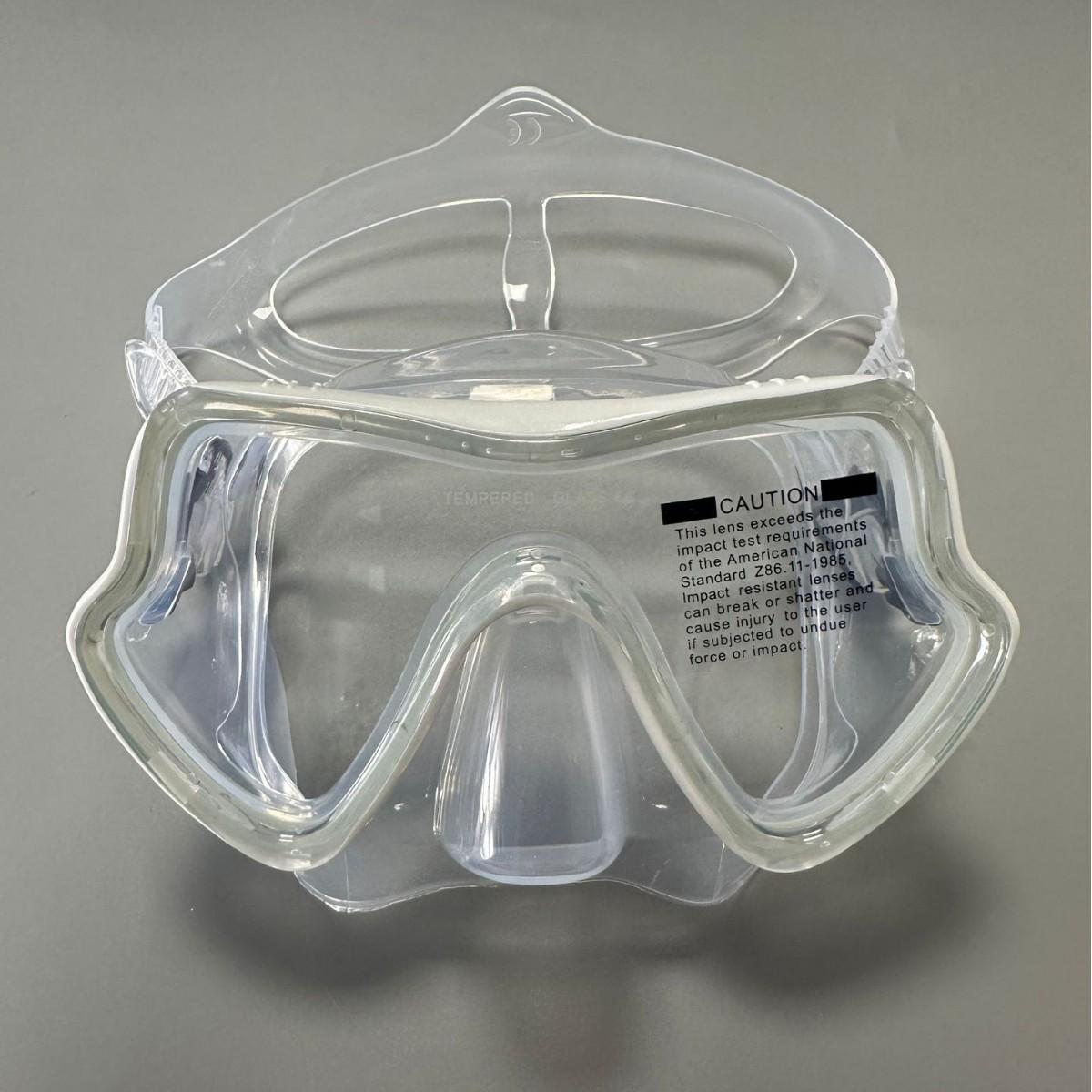 Silicone/Tempered Glass Adult Diving Goggles - Unisex Frog Eyes Mask One Size