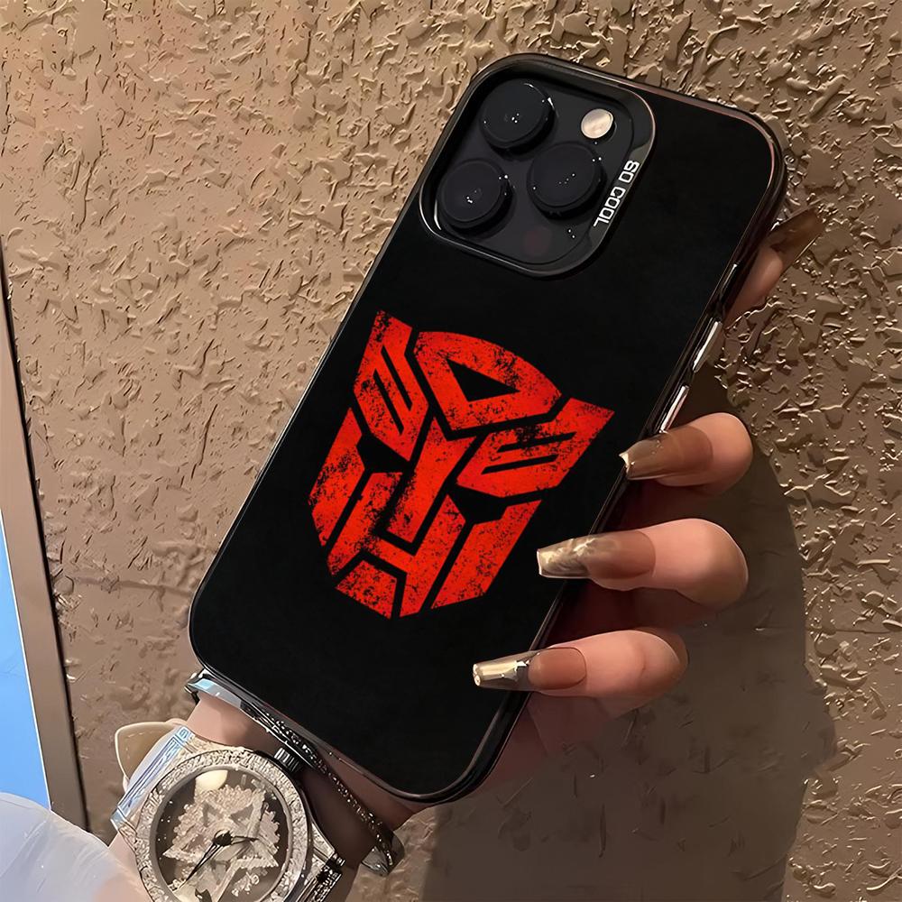 Transformers Phone Case for iphone 17 16 15 14 13 11 12 Pro Max Xr X Air Plus black silver hard shell Cover