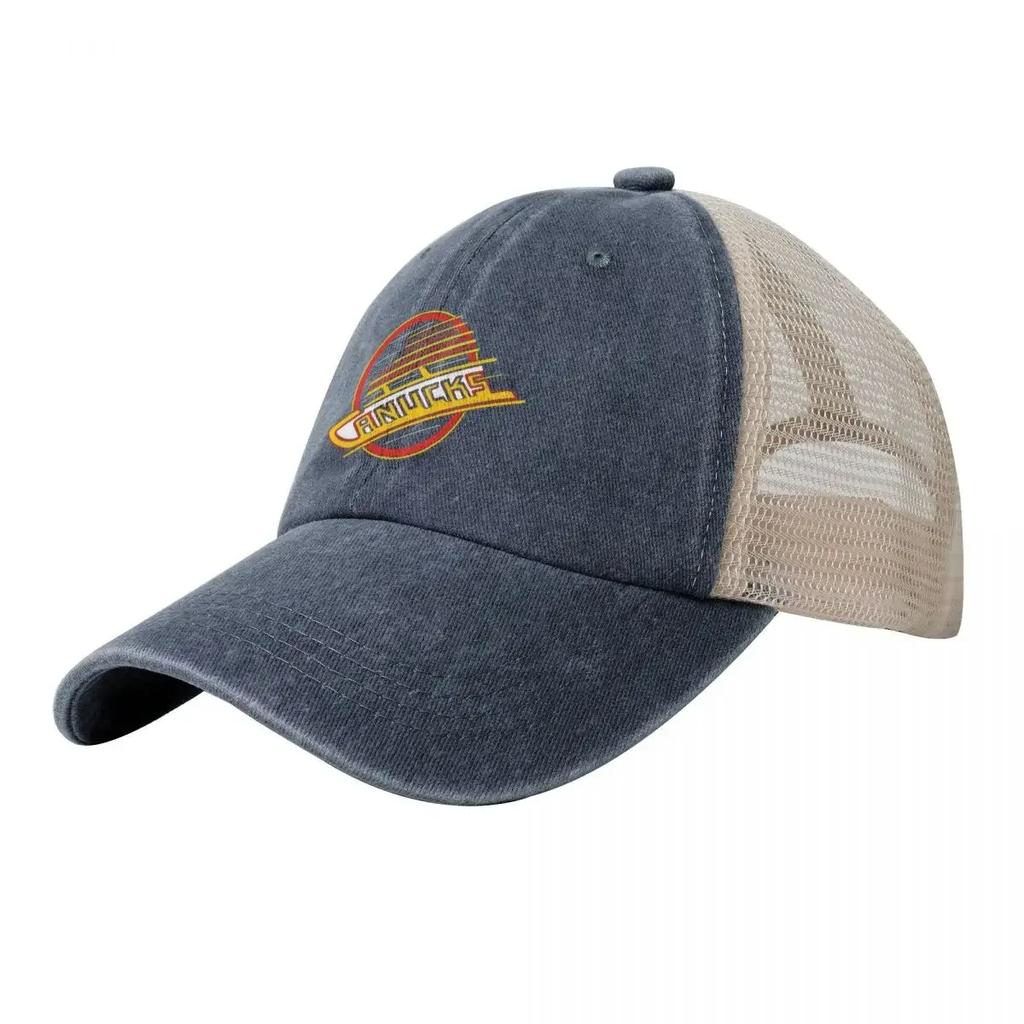 Vancouver Hockey Retro Canucks Skate Cowboy Mesh Baseball Cap Sun Hat For Children Birthday New In The Hat Unisex Women's