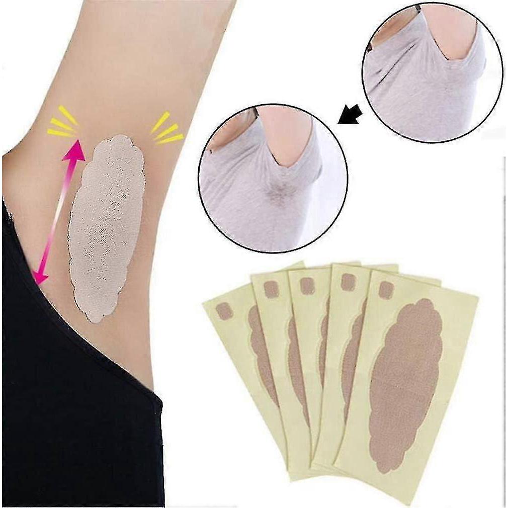 Underarm Sweat Pads, 10 Pcs Invisible Self-adhesive Cotton Armpit Antiperspirant Sticker, Disposable Anti Perspiration Absorbent Deodorant Prevention