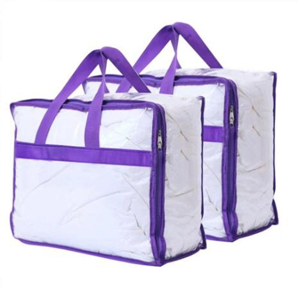 Transparent Clothes Storage Bag Large Capacity Bedding Blanket Organizer  Work
