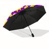 1pc Psychedelic Pattern Automatic Opening/Closing Folding Umbrella with 30 Ribs, Plastic Handle, Windproof Portable Sunshade Umbrella y250726070