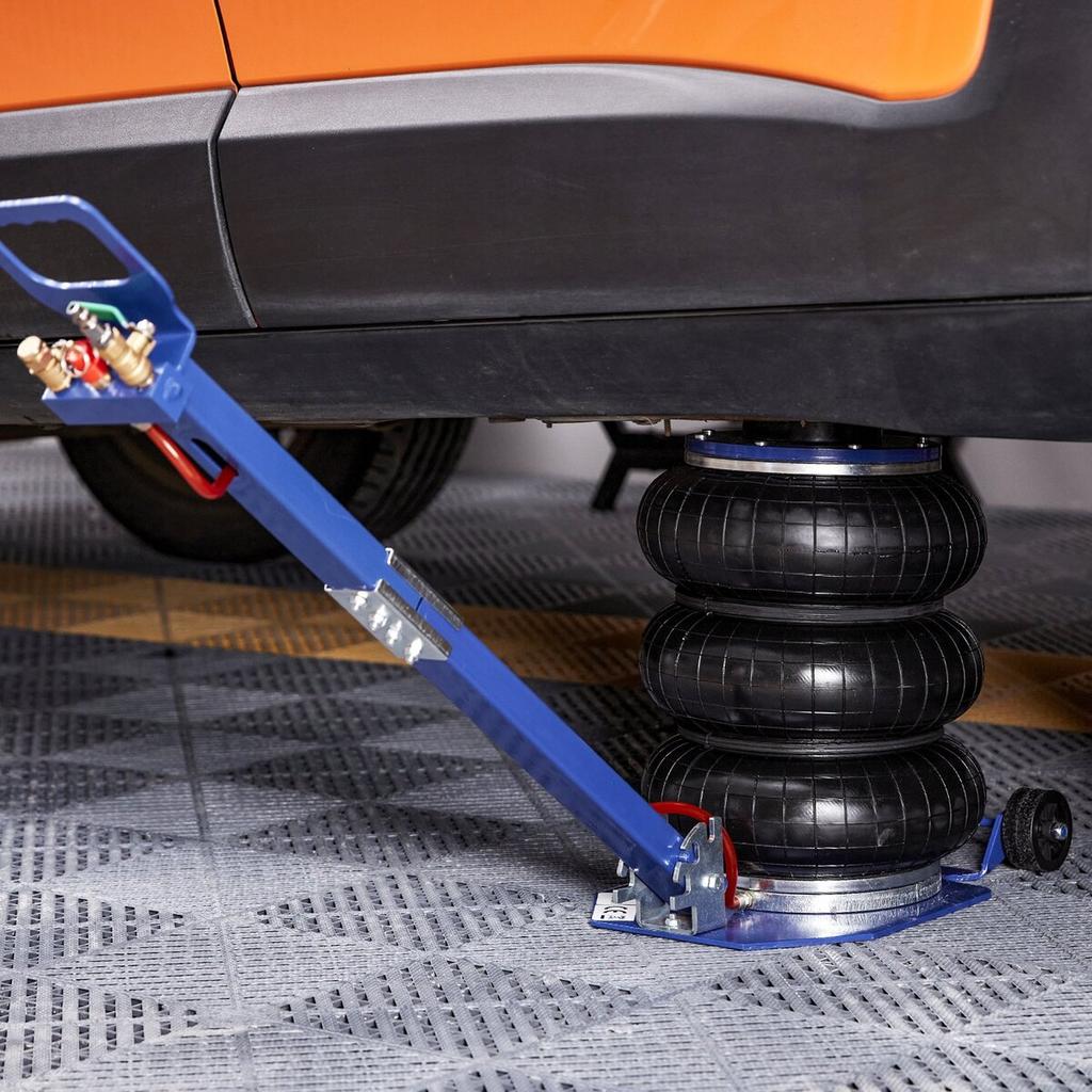 Air Jack, 3 Ton/6600 lbs Triple Bag Air Jack, Airbag Jack with Six Steel Pipes, Lift up to 17.7", 3-5 s Fast Lifting Pneumatic Jack, with Adjustable