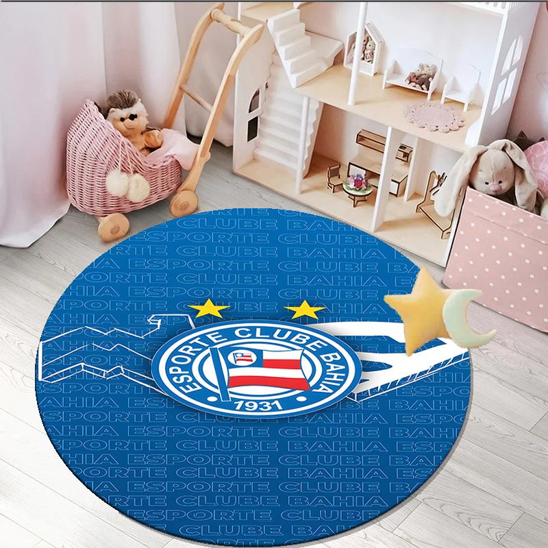 1PC round rug Esporte Clube Printed Round Area Rug ,Rug For Home Office, Round Chair Rug, Decorative Carpet Fan gifts Christmas gift