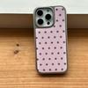 Cute Electroplated Frame Stars Pattern Pink Phone Case for IPhone 16 15 14 17 Pro Max 13 Shockproof Protective Soft Back Cover