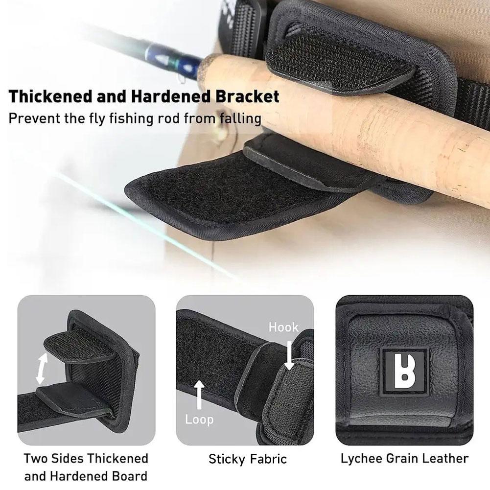 Flying Fishing Rod Storage Holder Rod Stand Belt Thickened Anti-Drop Fishing Rod Fasten Holder Loop Strap Fixed For Molle System