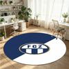 FC Zürich Printed Round Crystal Velvet Rug Soft Non Slip Floor Carpet For Bedroom Holiday Gift