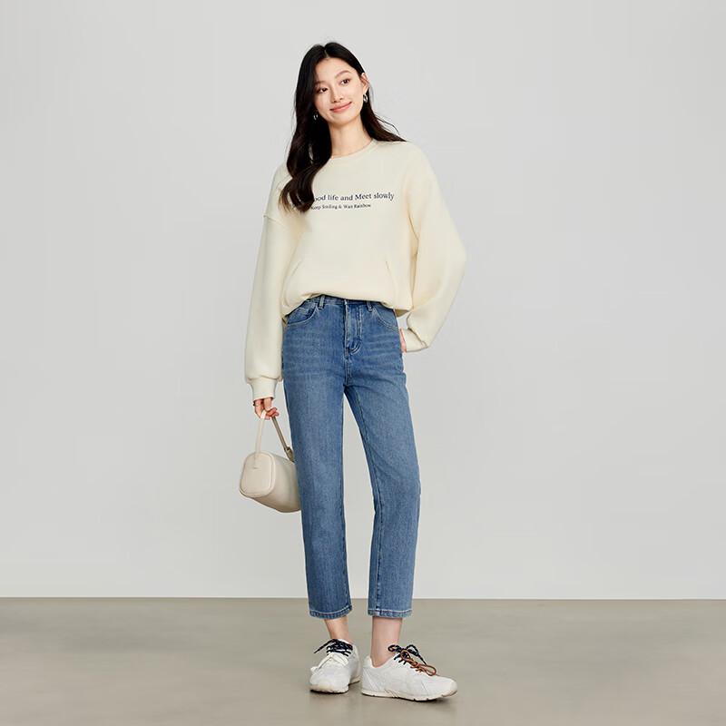 JOY SPEAKER Women's 2025 Spring Loose Fit Crew Neck Sweatshirt