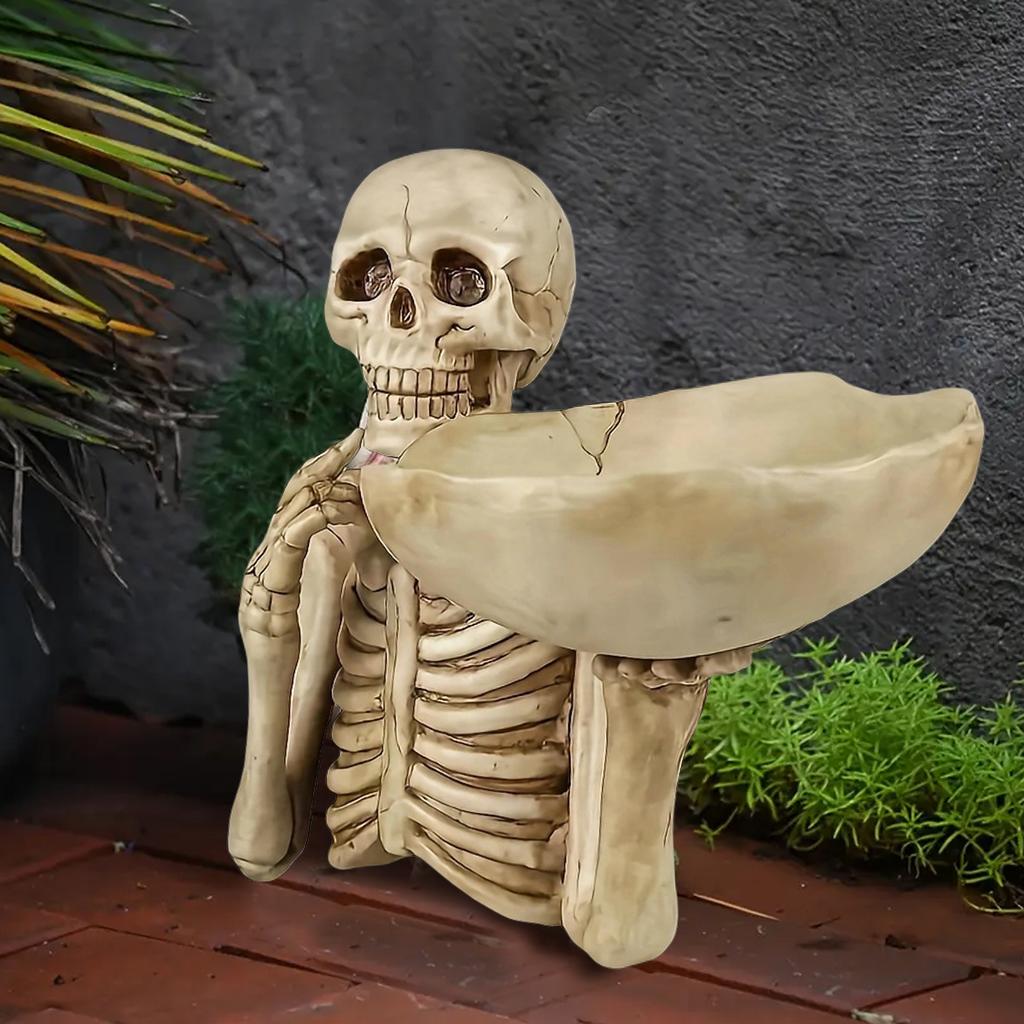 1pc Skeleton Fruit Plate Personalized Skeleton Ornament Home Key Storage Plate Cross Border Decoration Fruit Basket Key Storage Box