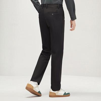 Septwolves Men's Fleece-Lined Straight-Leg Business Casual Pants