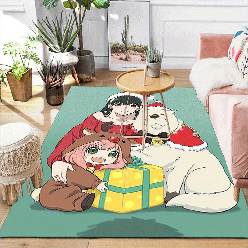 1pc Spy Family Pattern Area Rug, Anti Slip Non Shedding Stain Resistant Carpet