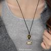 Vintage Brown Tiger Eye Stone Pendant Necklace For Women Fashion Long Rope Sweater Chain Necklaces