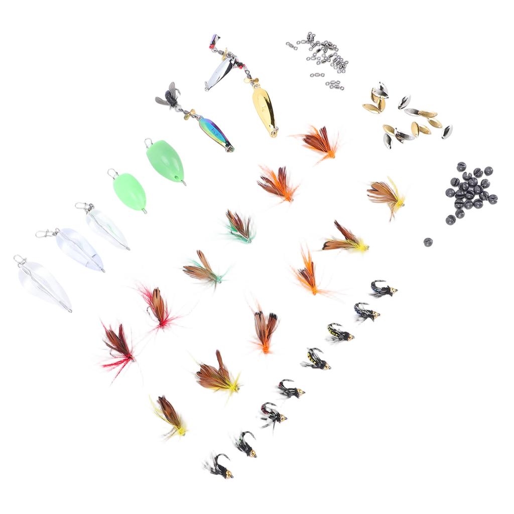 Fly Fishing Kit 88 Pcs Exquisite Lifelike Fishing Lures Hook Sequin Accessories Set