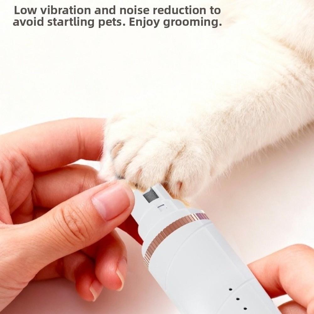 Low Noise Electric Dog Hair Trimmer Dual-Head Design Professional Cat Nail Grinder USB Charging Powerful Motor Pet Grooming Tool