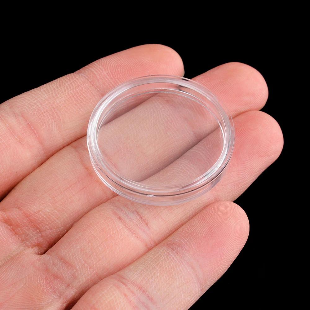 100Pcs 30mm Clear Coin Capsule Holder Case Transparent Commemorative Collectable Coin Storage Box Collection Supplies