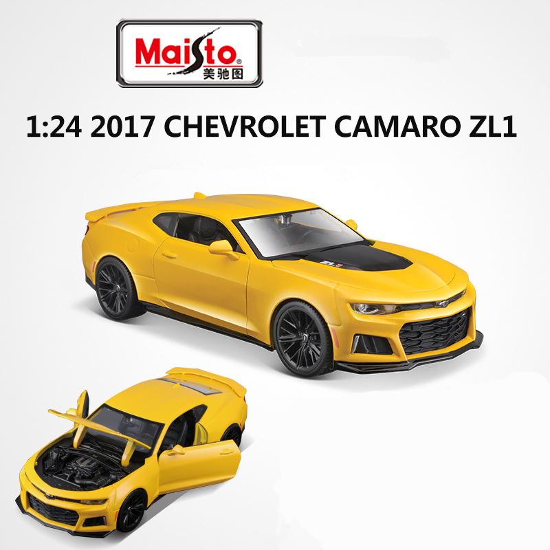 

Maisto 1:24 2017 Chevrolet Camaro ZL1 Alloy Sports Car Model Simulation Diecast Metal Track Racing Vehicles Car Model Kids Gifts жёлтый