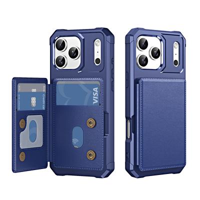 Klappkartensteckplatz Geldbörse Leder Handyhülle für IPhone Air 17 16 14 13 12 Pro Max 15 Plus 16E Ständer Anti-Fall Schutzhülle
