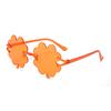 New personalized frameless four-leaf clover glasses, European and American fashion frameless sunglasses, trendy candy color