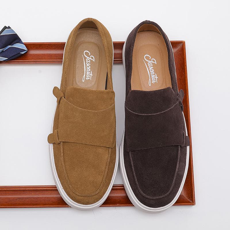 New retro men's versatile sneakers casual Mengke board shoes genuine leather soft-soled shoes loafers large size men's shoes