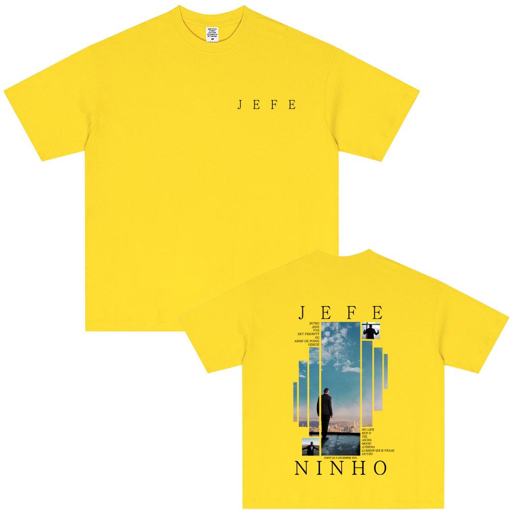 Rapper Ninho Jefe Graphic Tshirt Male Fashion Oversized Streetwear Unisex Women Hip Hop Pop Music T Shirts Male Casual Cotton Tops