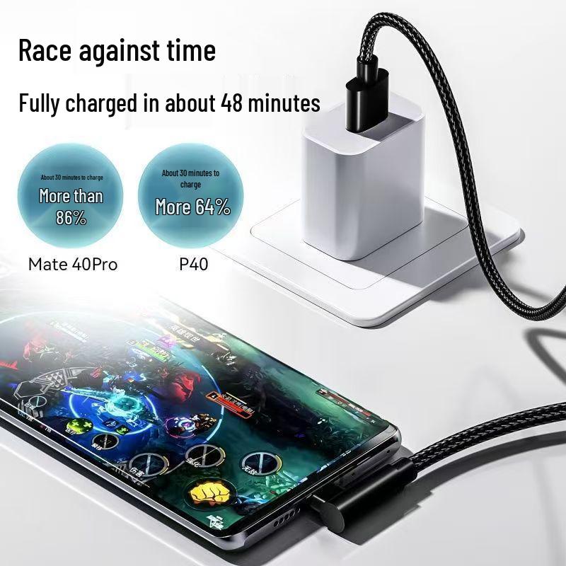 120W Ultra-Fast Charging Cable for Huawei, Honor, Vivo, Oppo, Android, Apple - Type-C Compatible