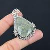 Daughters Day Deal Pear Natural Moss Prehnite Pendant Jewelry Sterling Silver