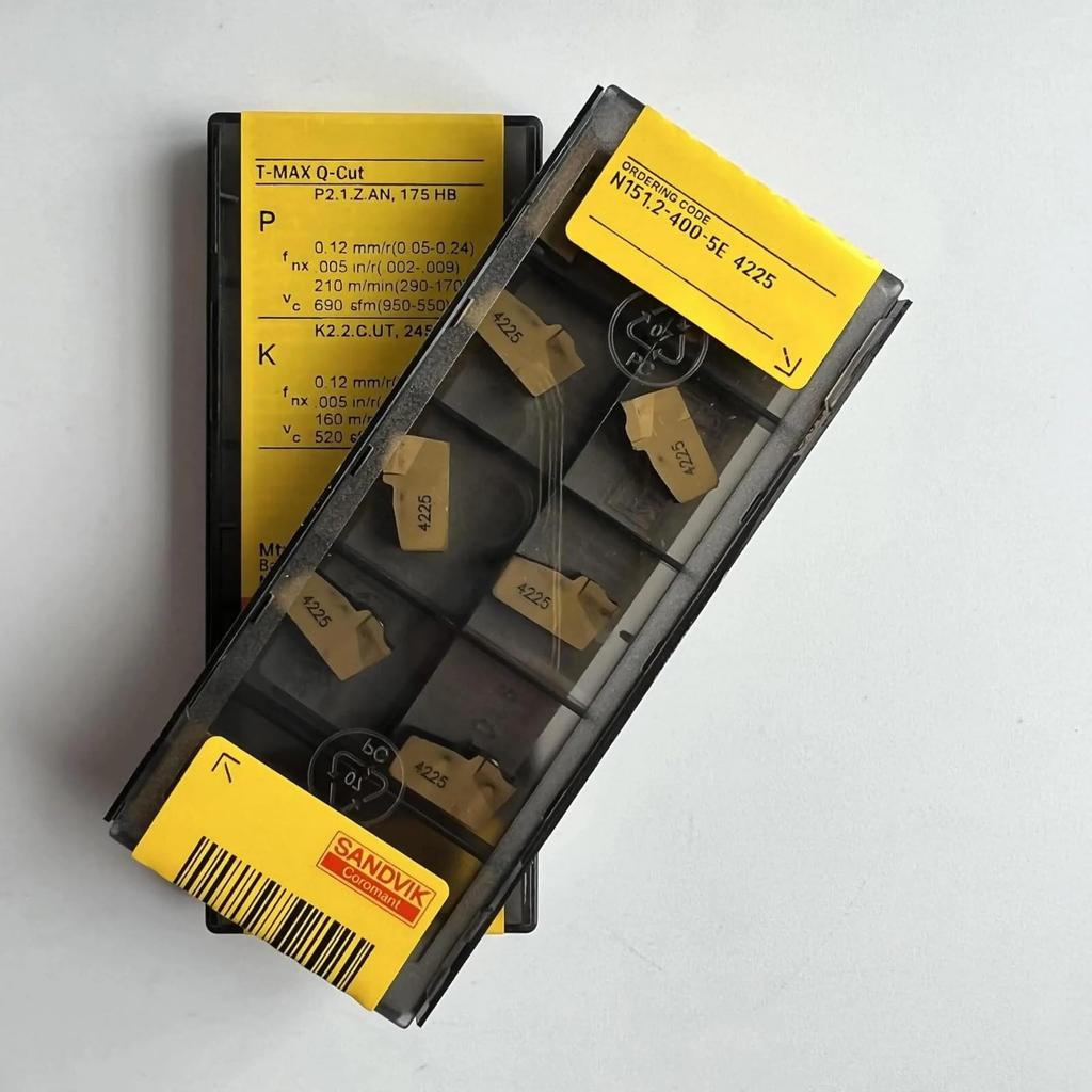 Original Sandvik / N151.2-400-5E 4225 / CNC Lathe Carbide Blade 10 PCS