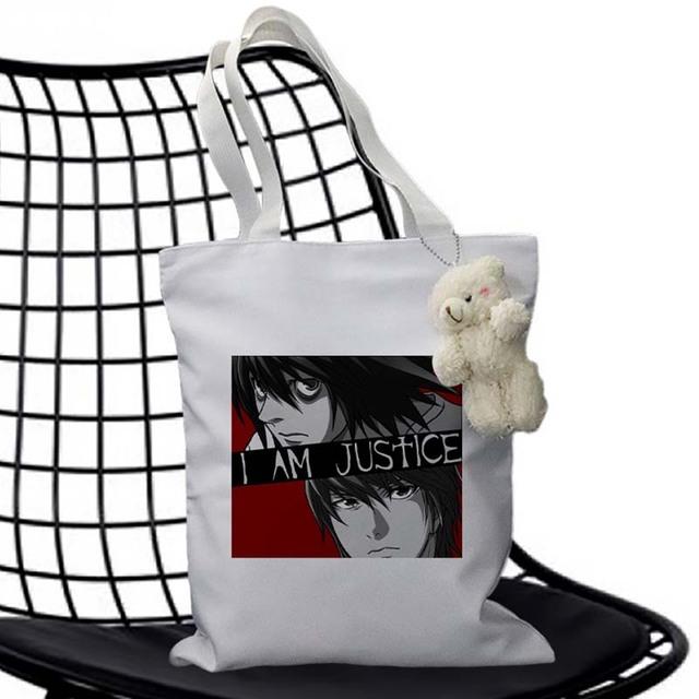 

Холщовая сумка в стиле аниме «Токийский гуль» в стиле Харадзюку для женщин, классическая сумка через плечо большой вместимости в готическом стиле 34*42cm