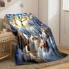 Angel Themed Clock Music Print Blanket  Printed Blanket for Living Room Bed Couch lunch break Soft Cozy Blanket for Friend's festival Gift
