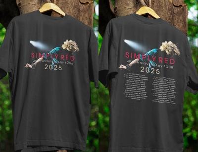 Simply Red 2025 Shirt – 40 Years Anniversary Tour Merch