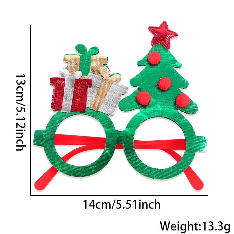 

Рождественские очки 2026 Золотая фольга Ткань Снежинка Звезда Год Фотореквизит Для украшения вечеринки as the picture