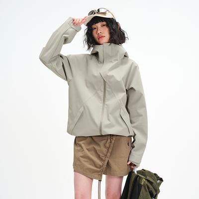 Men's  Women Charge Jacket Soft Shell Windproof Waterproof Wear Resistant Loose Skiing Hooded Coat Outdoor Camp Hiking Windbreaker
