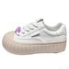Women's Spring New Big Head Bread Shoes Versatile Thick Bottom Height Increasing Student White Shoes Sports Leisure Board Shoes