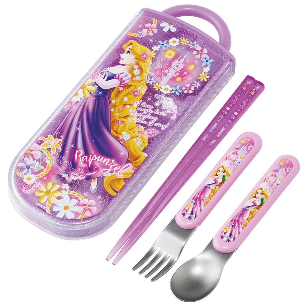 

Skater Набор Бенто Трио Вилка Disney Рапунцель 24 Антибактериальная обработка Сделано в Японии Палочки для еды, Ложка, Детский Легко открывающийся Раздвижной тип TACC2AG-A