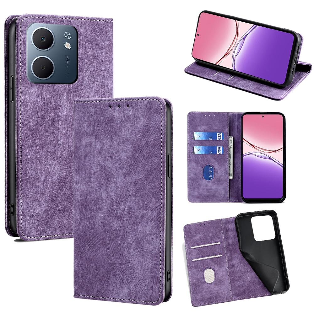 For Oppo A5x 5G Case RFID Blocking Wallet Foldable Stand Leather Phone Cover